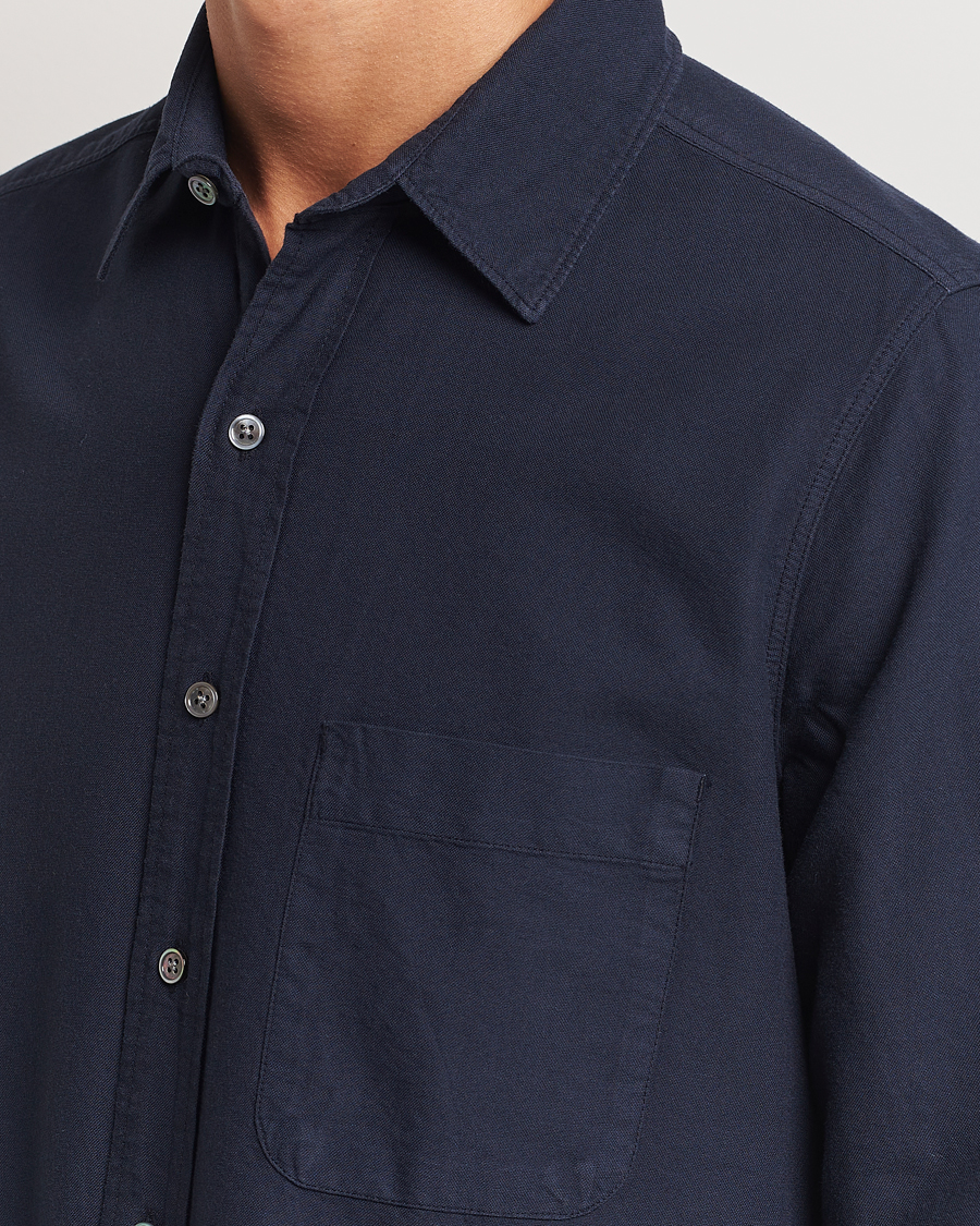 Herren | Hemden | A Day's March | Mason Dyed Oxford Shirt Navy