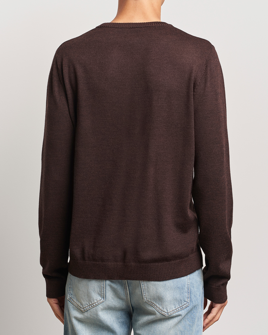 Herren | Pullover | A Day's March | Alagón Merino Crew Dark Brown