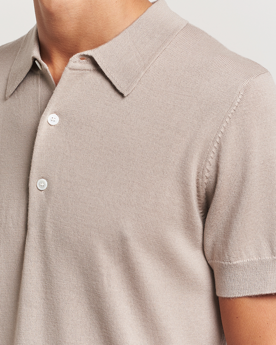 Herren | Poloshirts | A Day's March | Rosehall Short Sleeve Merino Polo Dove