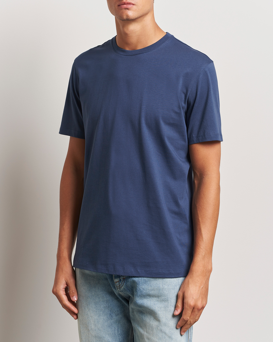 Herren | T-Shirts | A Day's March | Midweight T-Shirt Brewers Blue
