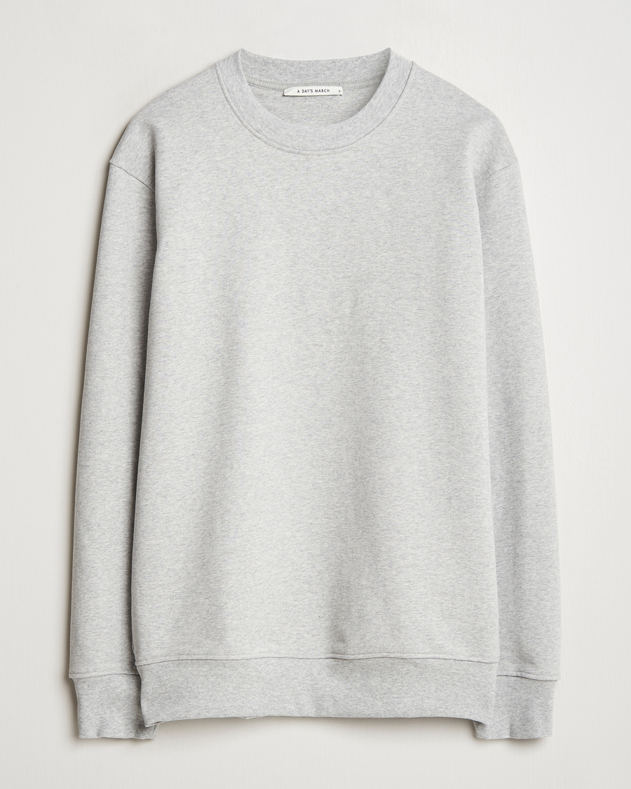 Herren | Pullover | A Day's March | Etienne Sweatshirt Grey Melange