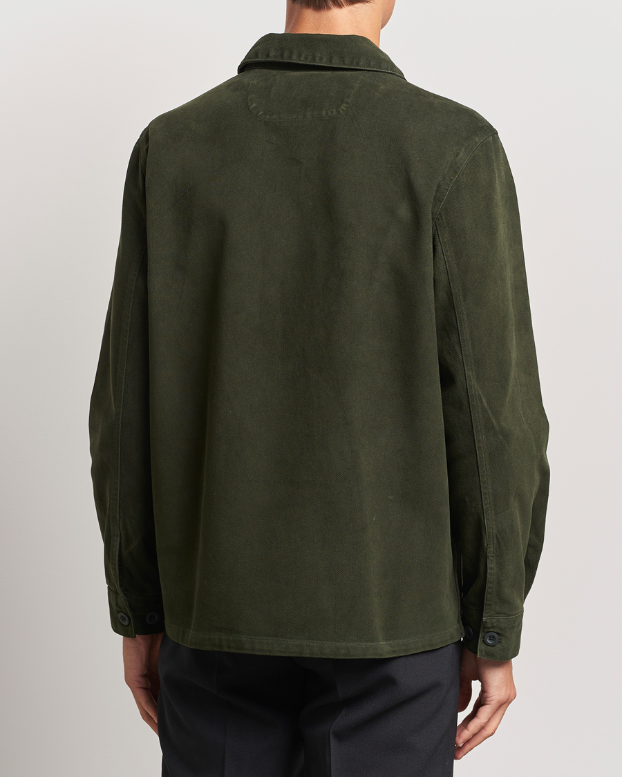 Herren | Hemden | A Day's March | Algot Cotton Lyocell Overshirt Deep Green