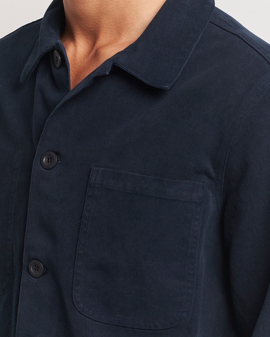 Herren | Jacken | A Day's March | Algot Lyocell Overshirt Navy