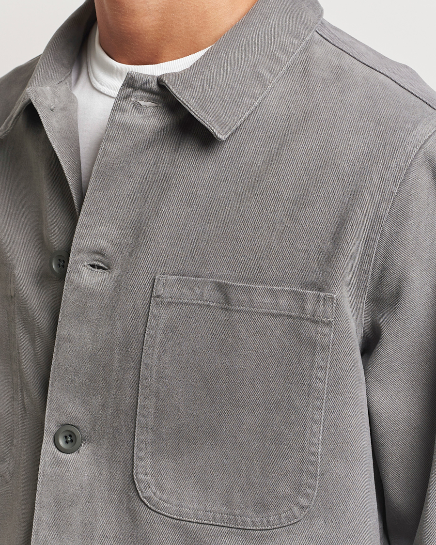 Herren | Hemden | A Day's March | Algot Cotton Lyocell Overshirt Grey