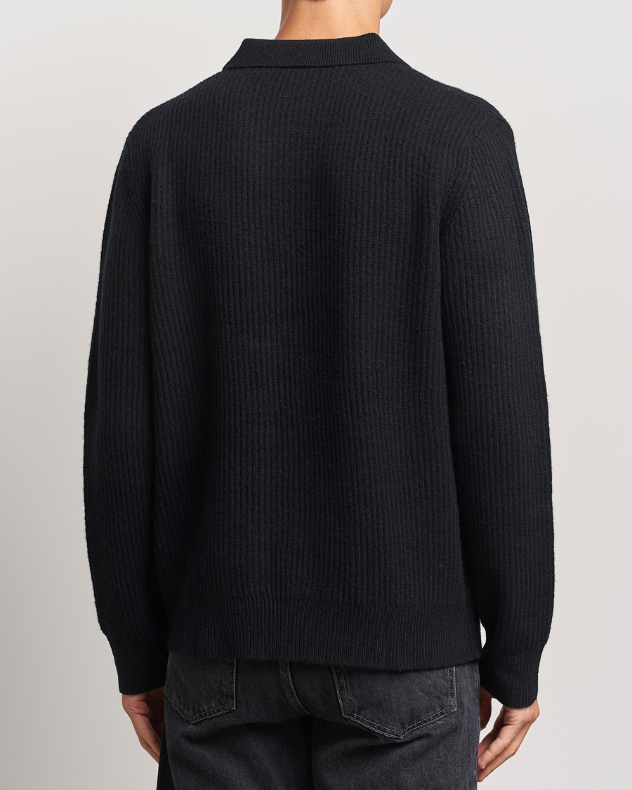 Herren | Pullover | A Day's March | Dover Lambswool Polo Black