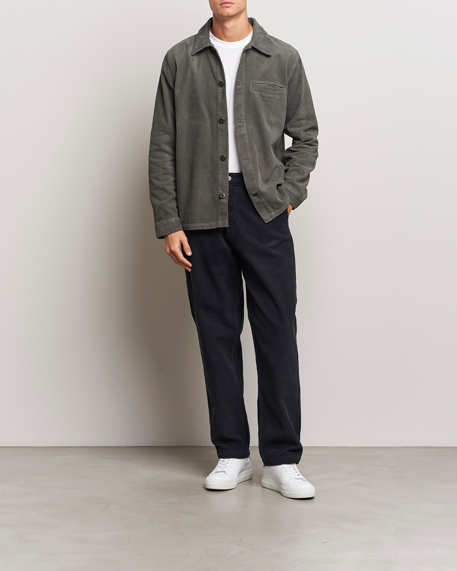 Herren | Hemden | A Day's March | Telford Corduroy Overshirt Olive