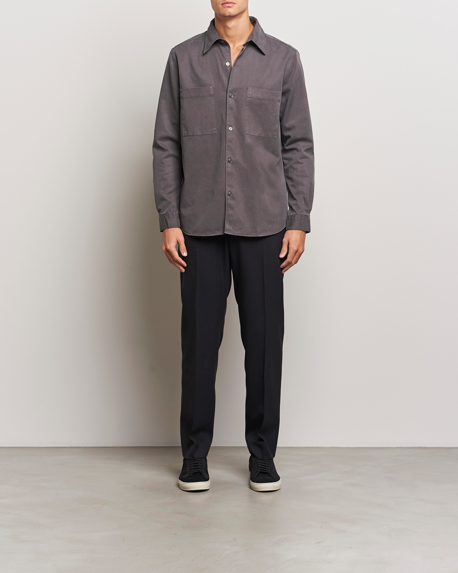 Herren | Hemden | A Day's March | Farleigh Lyocell Shirt Dark Grey