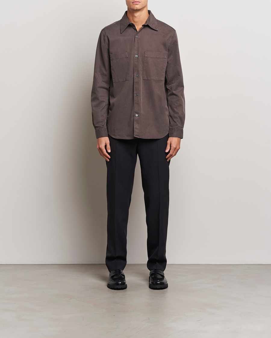 Herren | Hemden | A Day's March | Farleigh Lyocell Shirt Chocolate
