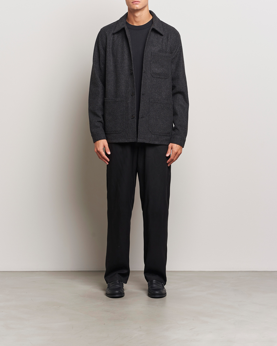 Herren | Hemden | A Day's March | Original Wool Overshirt Charcoal