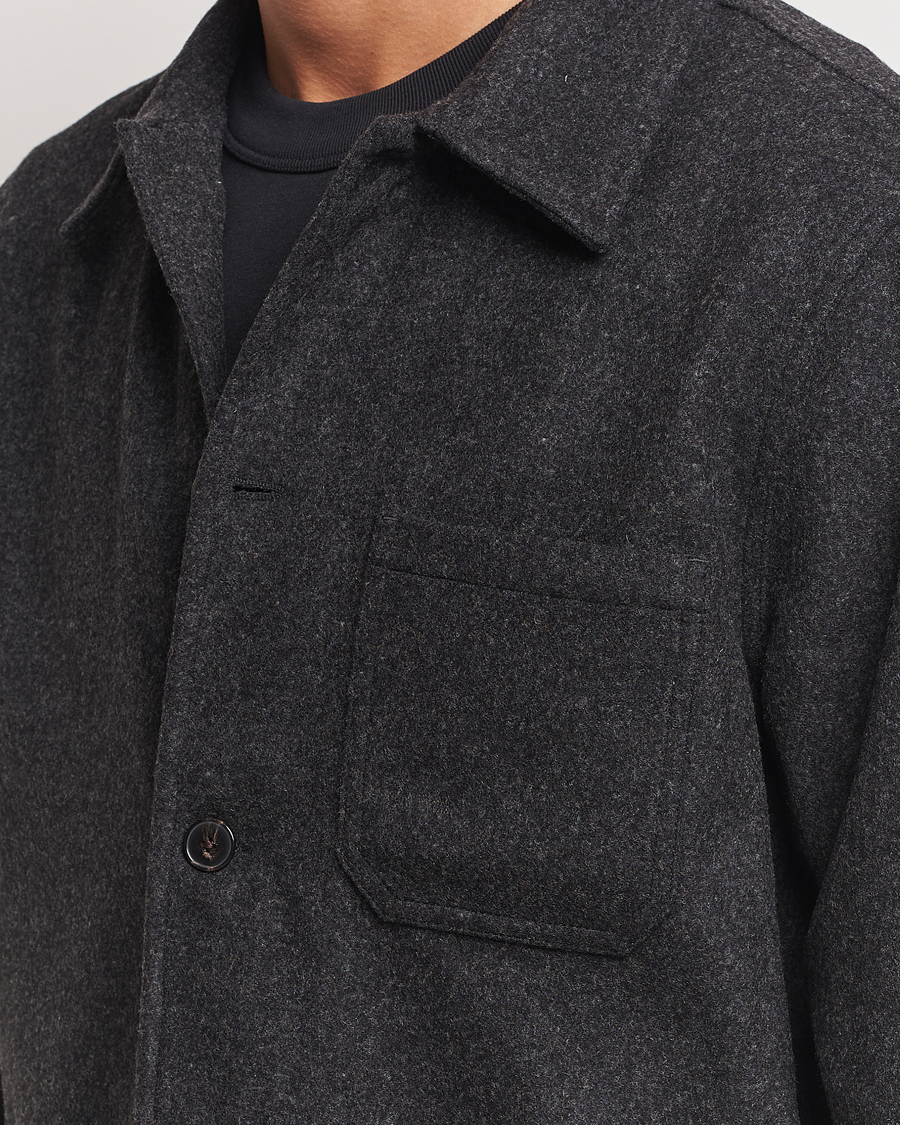 Herren | Hemden | A Day's March | Original Wool Overshirt Charcoal