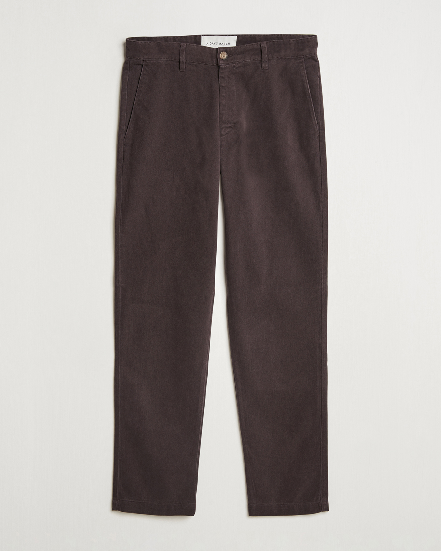 Herren | Hosen | A Day's March | Miller Cotton Lyocell Trousers Chocolate