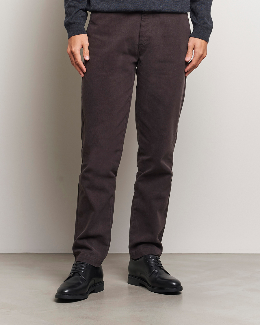 Herren | Hosen | A Day's March | Miller Cotton Lyocell Trousers Chocolate