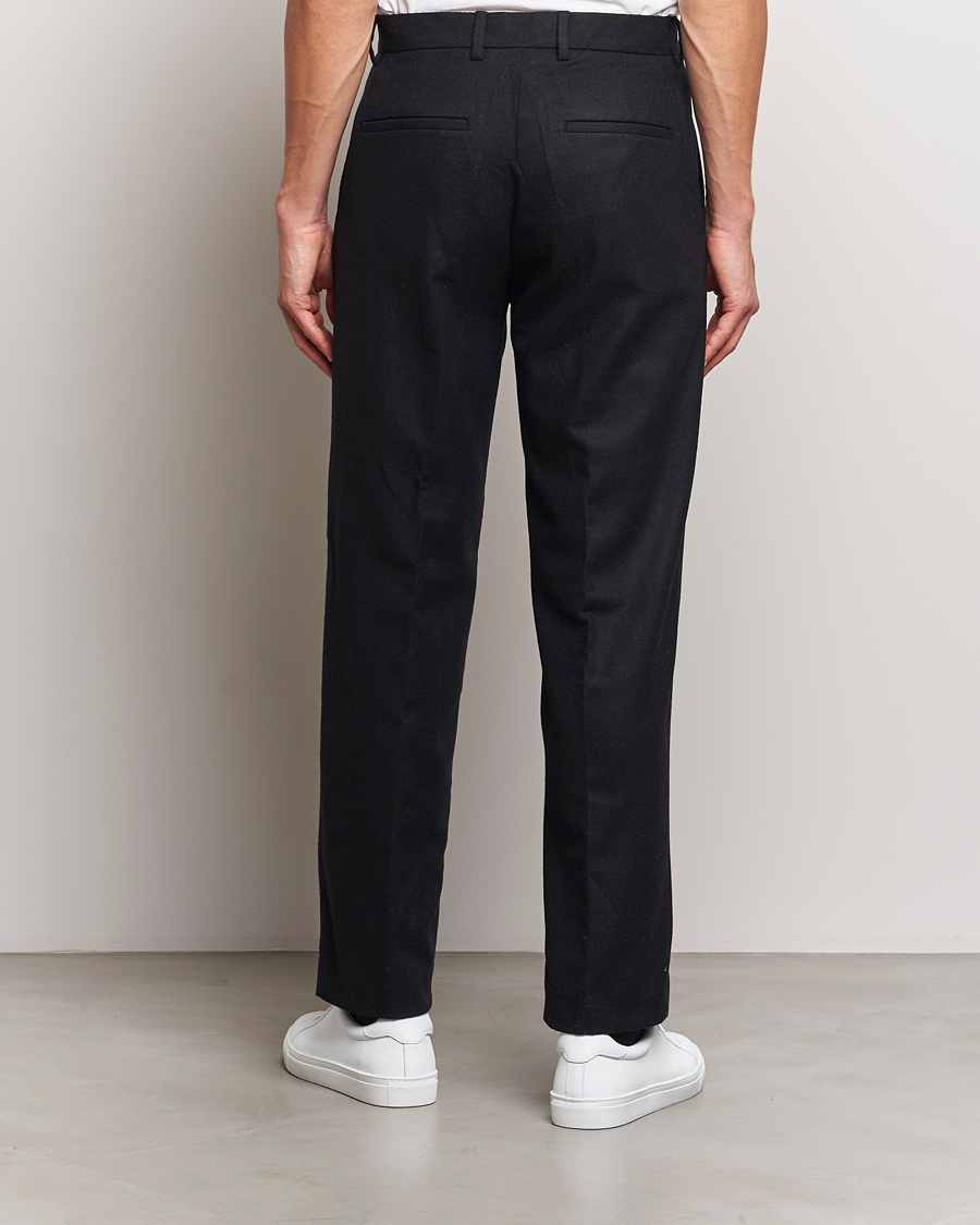 Herren | Hosen | A Day's March | Gairloch Relaxed Wool Trousers Black