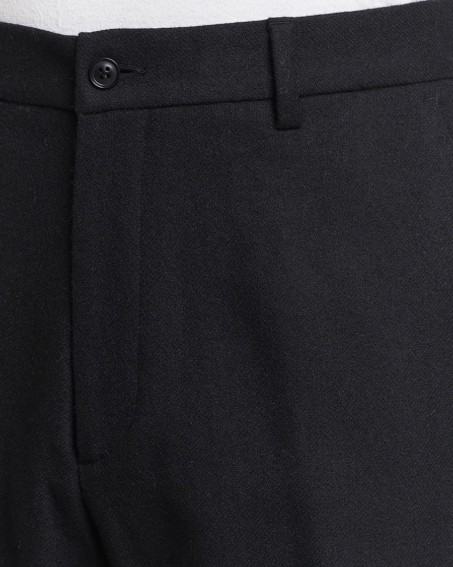 Herren | Hosen | A Day's March | Gairloch Relaxed Wool Trousers Black