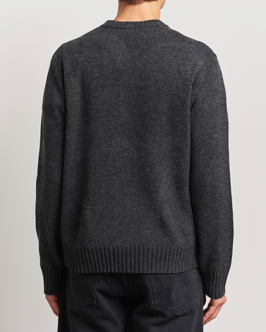 Herren | Pullover | A Day's March | Marlow Lambswool Crew Black Melange
