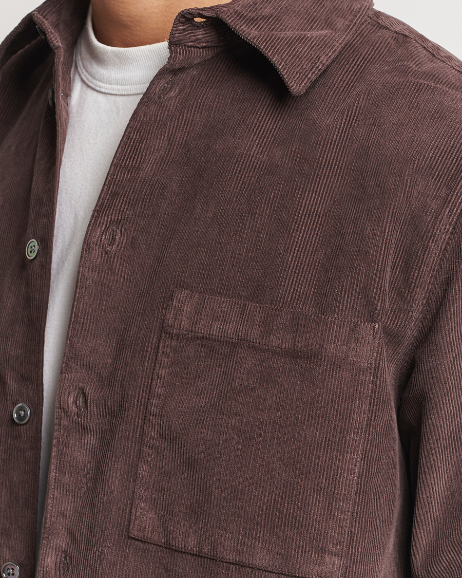 Herren | Hemden | A Day's March | Denver Corduroy Shirt Chocolate