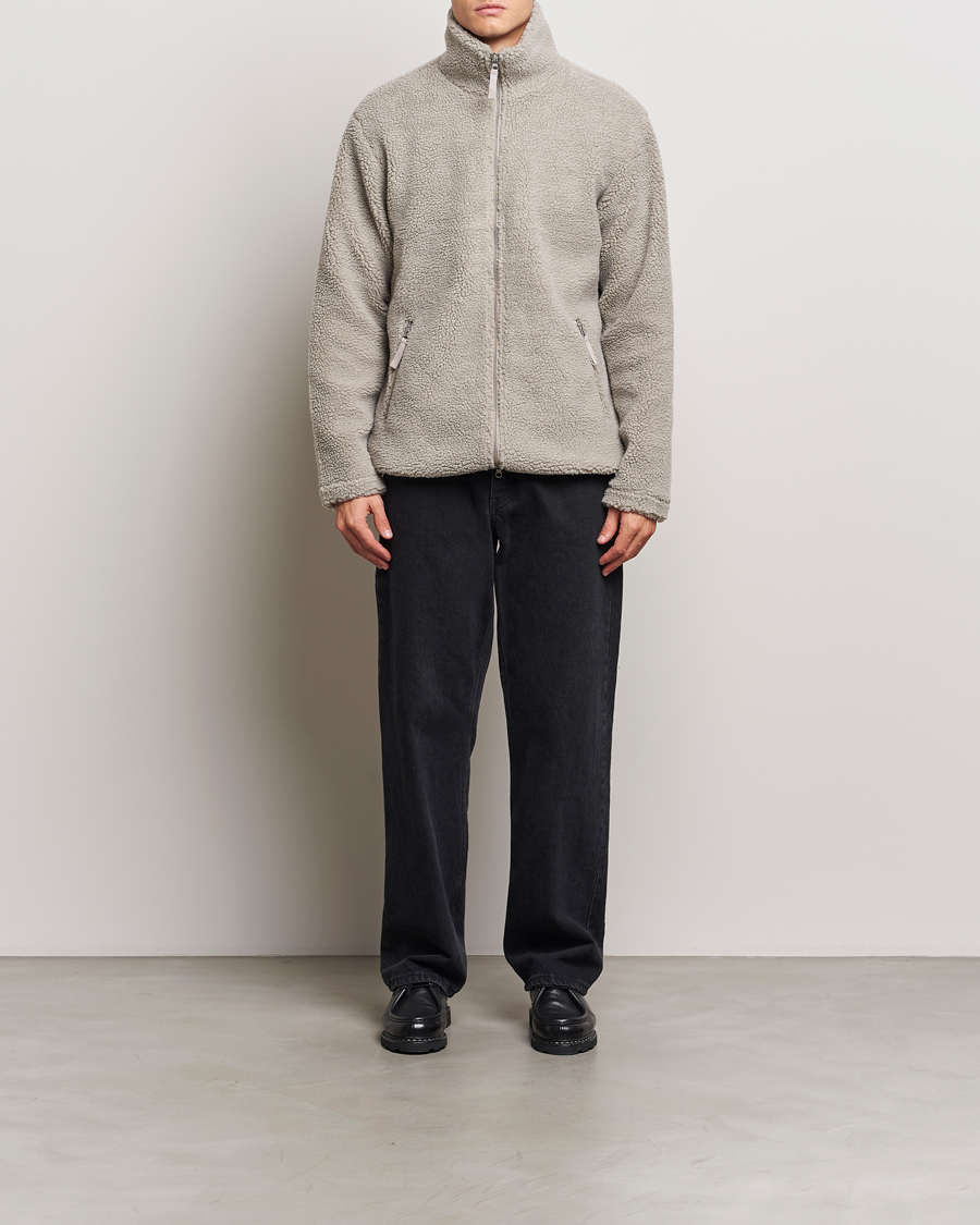 Herren | Pullover | A Day's March | Acton Pile Fleece Jacket Grey