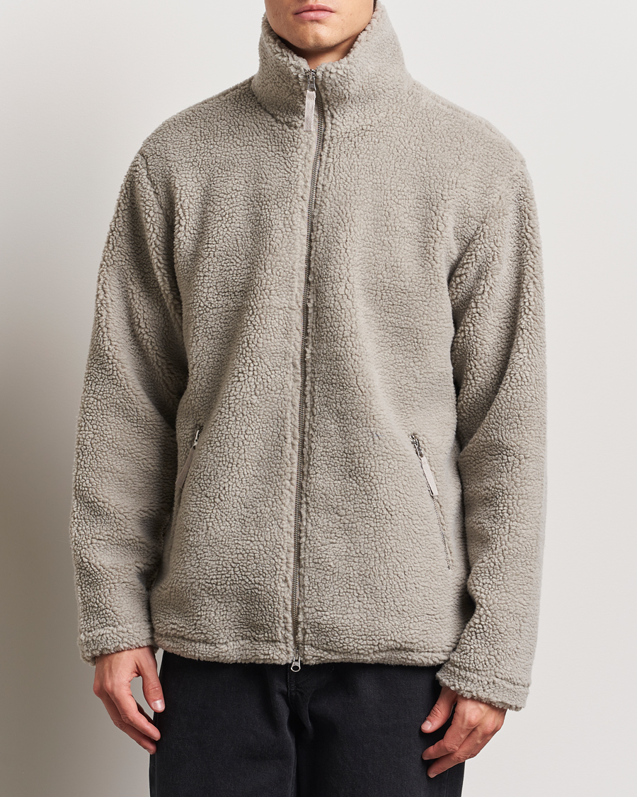 Herren | Pullover | A Day's March | Acton Pile Fleece Jacket Grey