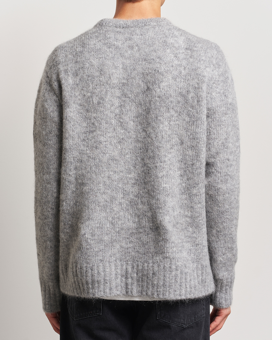 Herren | Pullover | A Day's March | Tietar Mohair Sweater Grey Melange