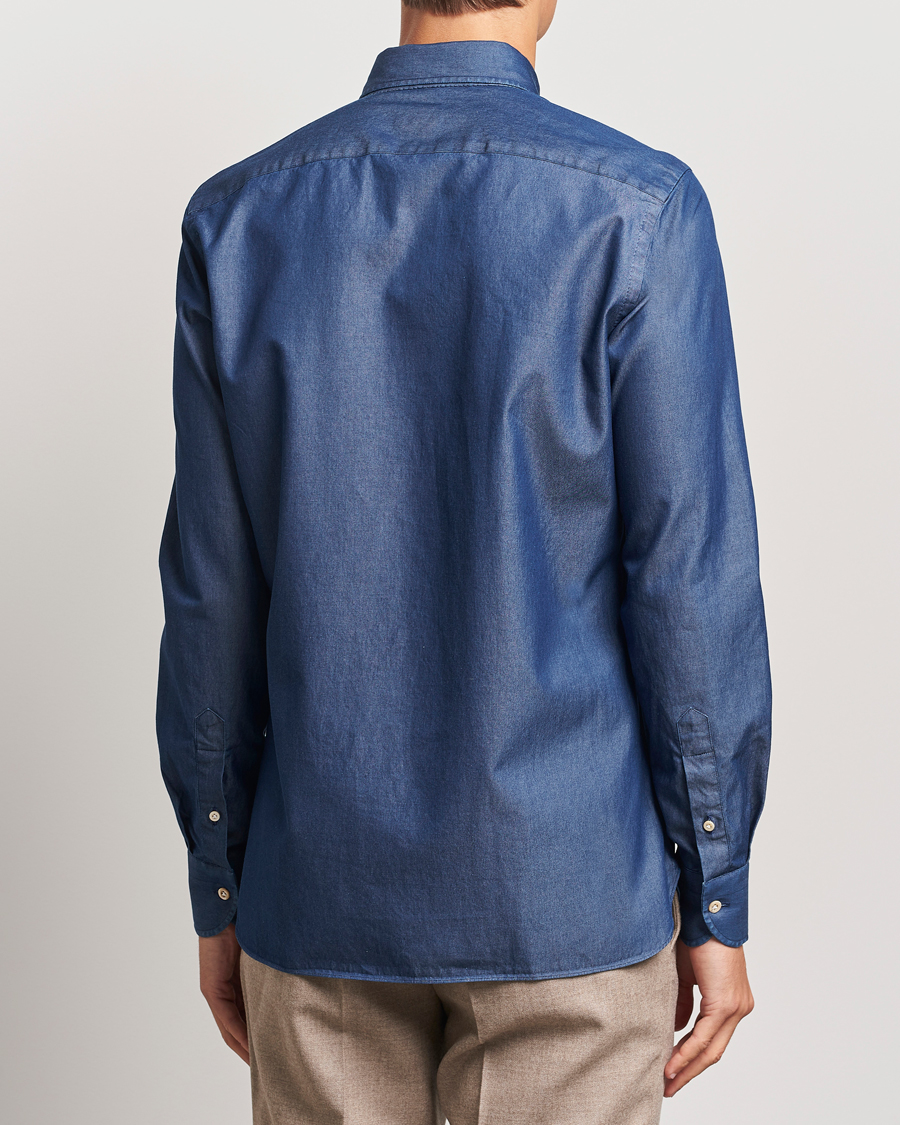 Herren | Hemden | 100Hands | Beverly Bata Wash Denim Shirt Blue