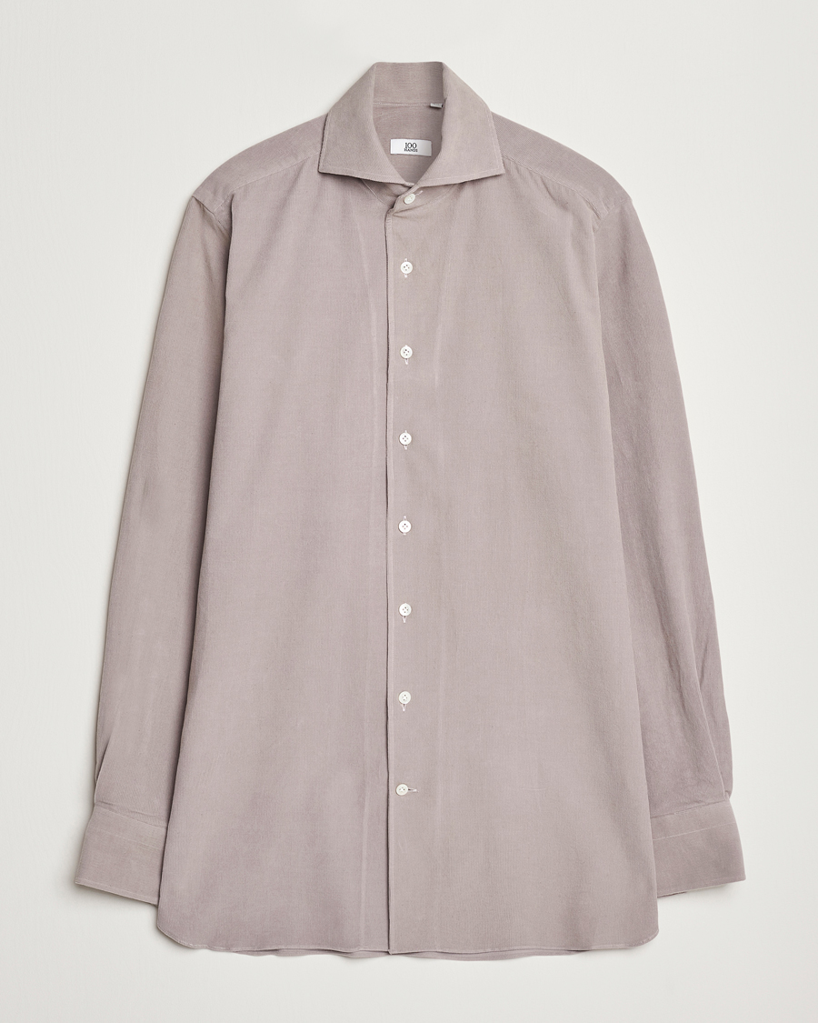 Herren | Hemden | 100Hands | Japan Corduroy Shirt Aubergine