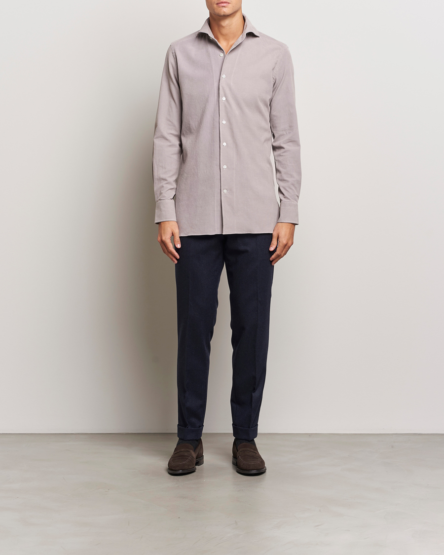 Herren | Hemden | 100Hands | Japan Corduroy Shirt Aubergine