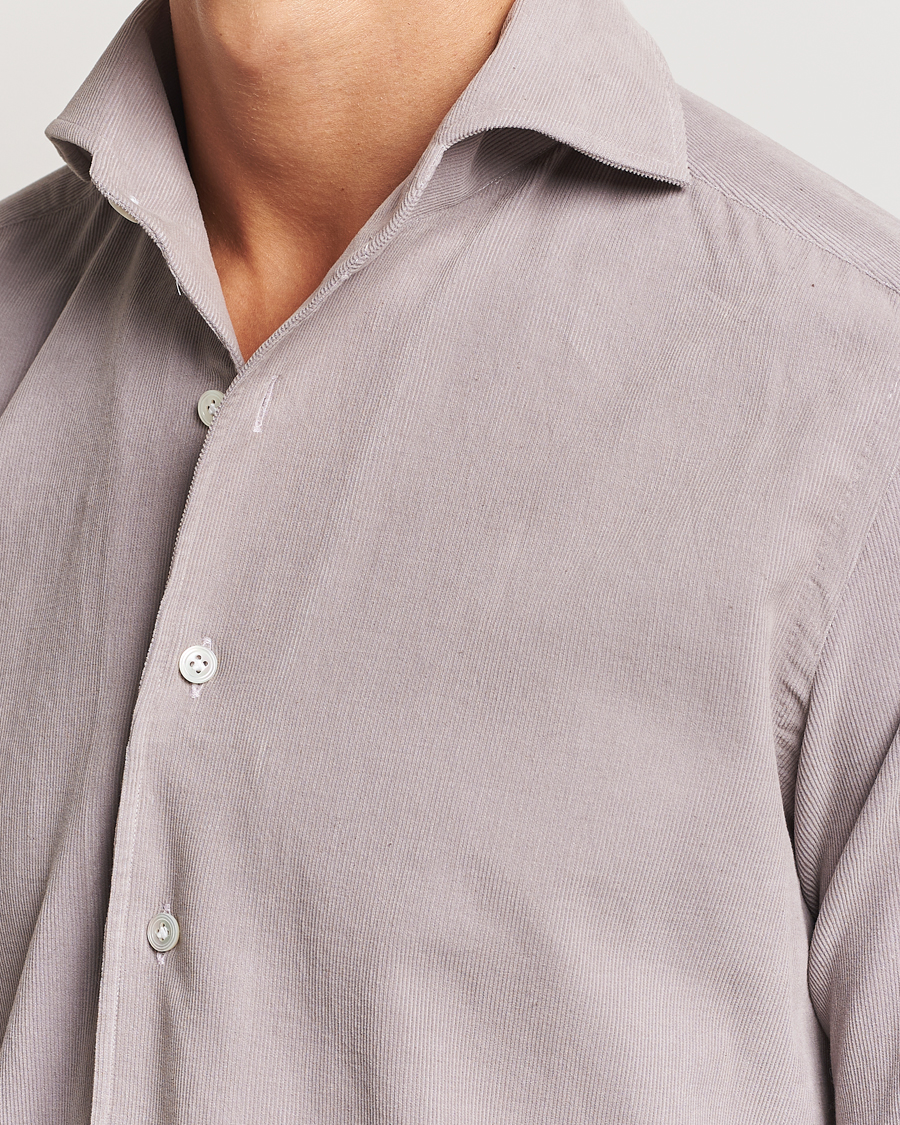 Herren | Hemden | 100Hands | Japan Corduroy Shirt Aubergine