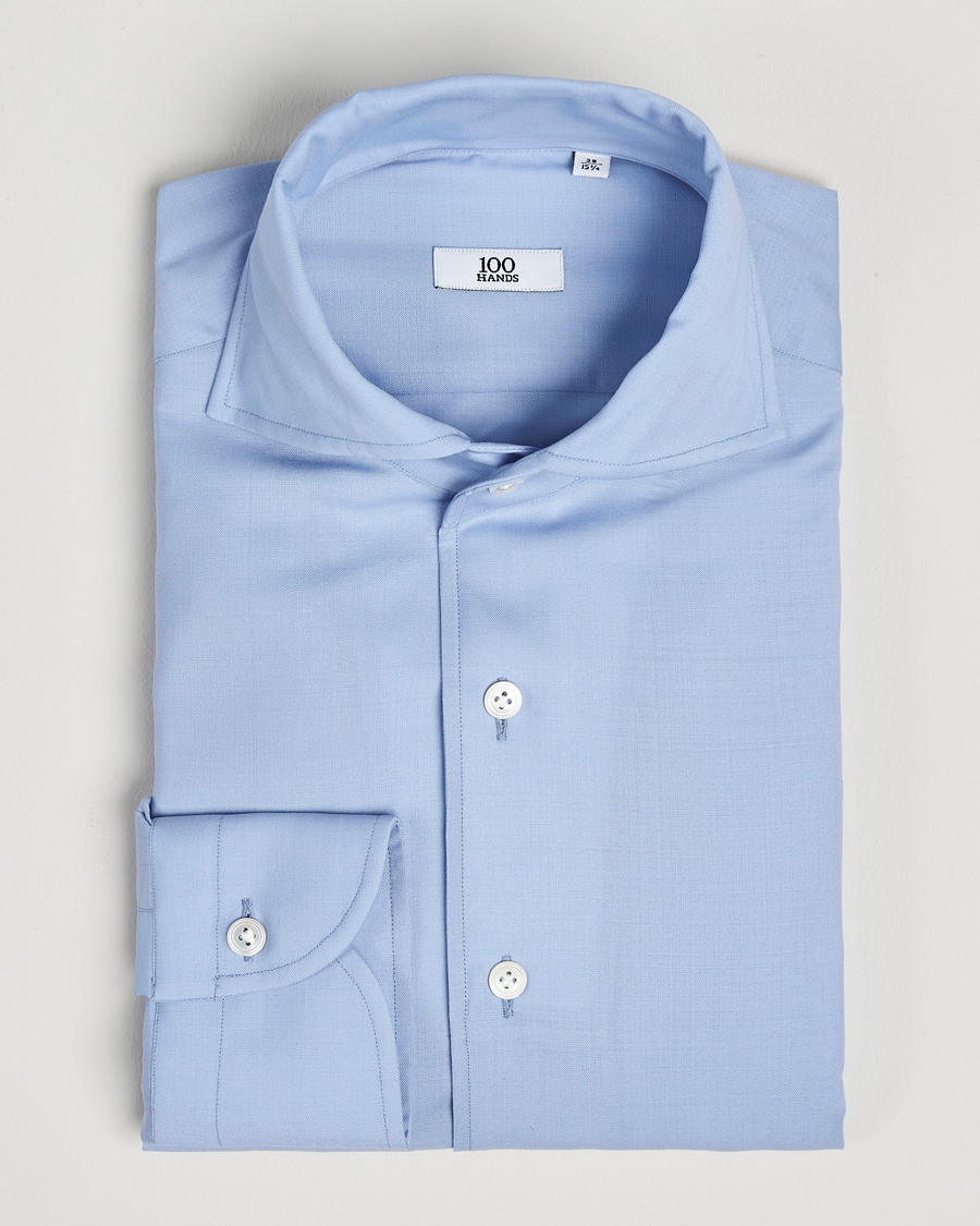 Herren | Hemden | 100Hands | Full Spread Wool Shirt Light Blue