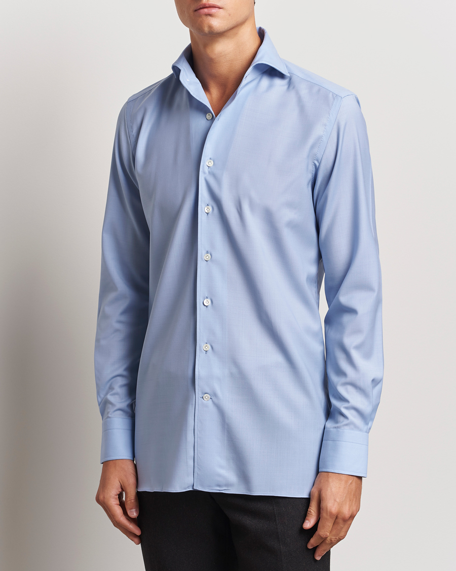 Herren | Hemden | 100Hands | Full Spread Wool Shirt Light Blue