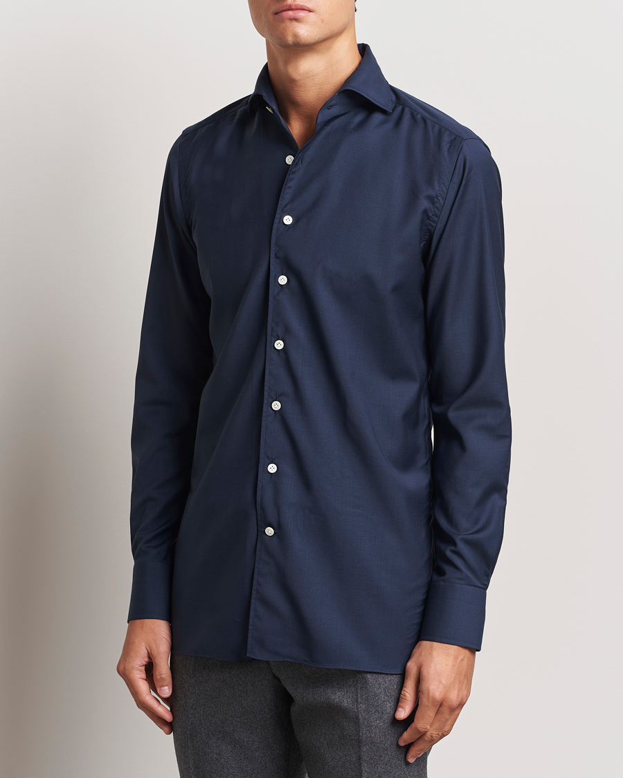 Herren | Hemden | 100Hands | Full Spread Wool Shirt Navy