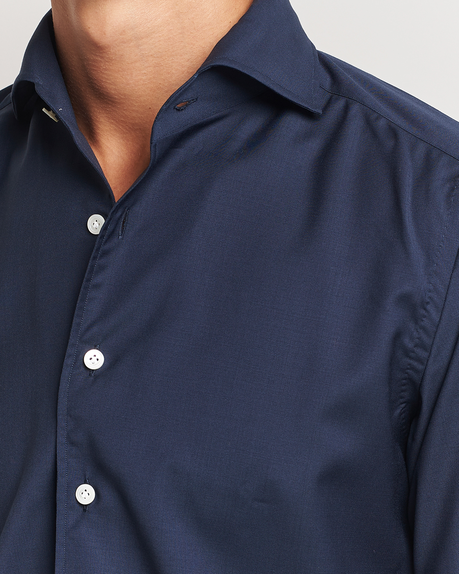 Herren | Hemden | 100Hands | Full Spread Wool Shirt Navy