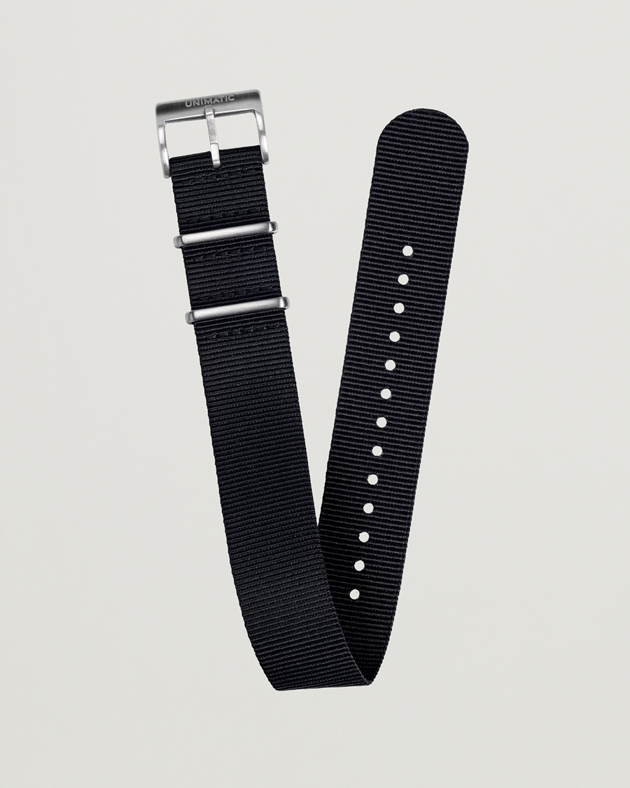Herren | UNIMATIC Nylon Nato Steel 22mm Strap Black | UNIMATIC | Nylon Nato Steel 22mm Strap Black