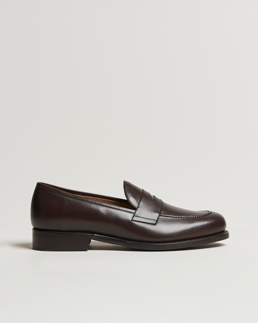 Herren | Oscar Jacobson Penny Loafers Dark Mud Brown | Oscar Jacobson | Penny Loafers Dark Mud Brown