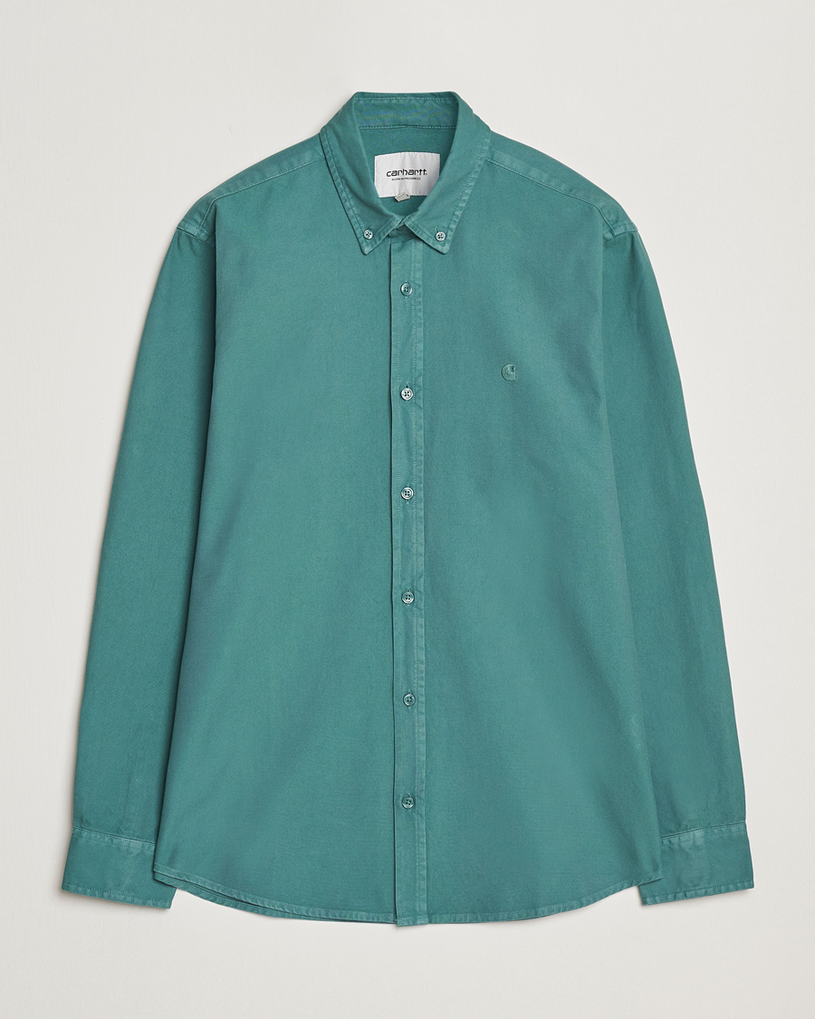 Herren | Hemden | Carhartt WIP | Bolton Cotton Oxford Shirt Silver Pine