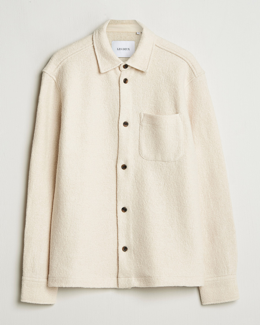 Herren | Hemden | LES DEUX | Kaleb Boucle Overshirt Ivory