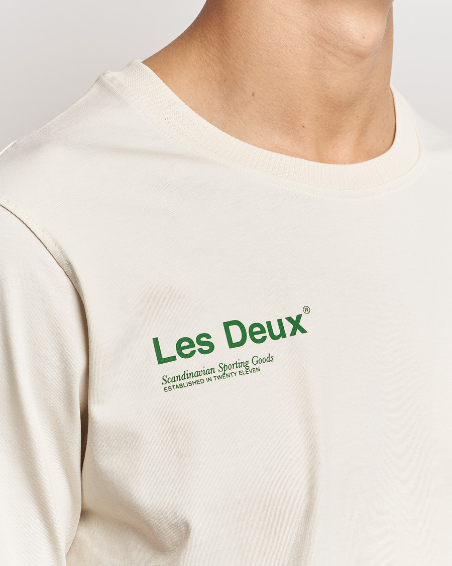 Herren | T-Shirts | LES DEUX | Brody Printed T-shirt 2.0 Ivory