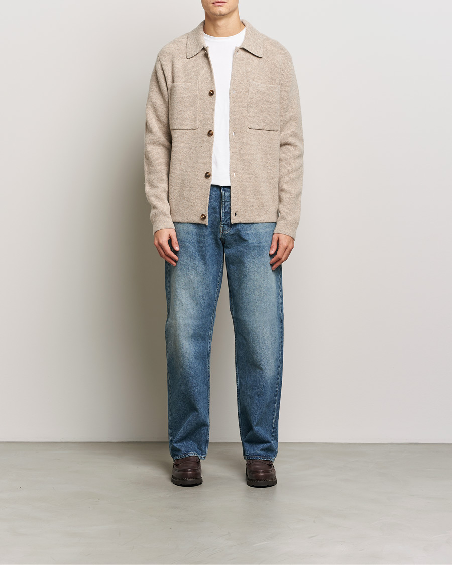 Herren | Hemden | LES DEUX | Fischer Milano Knitted Overshirt Sand Melange