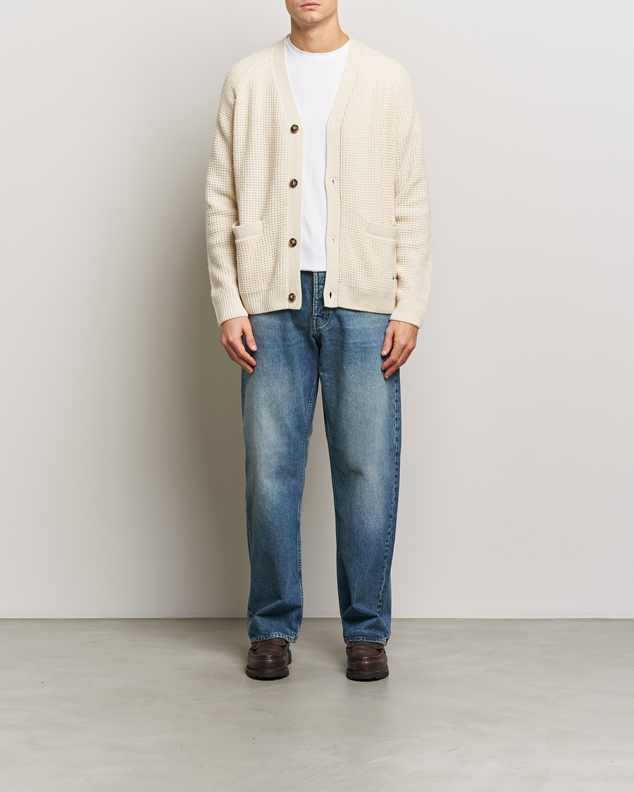 Herren | Pullover | LES DEUX | Grady Waffle Cardigan Ivory