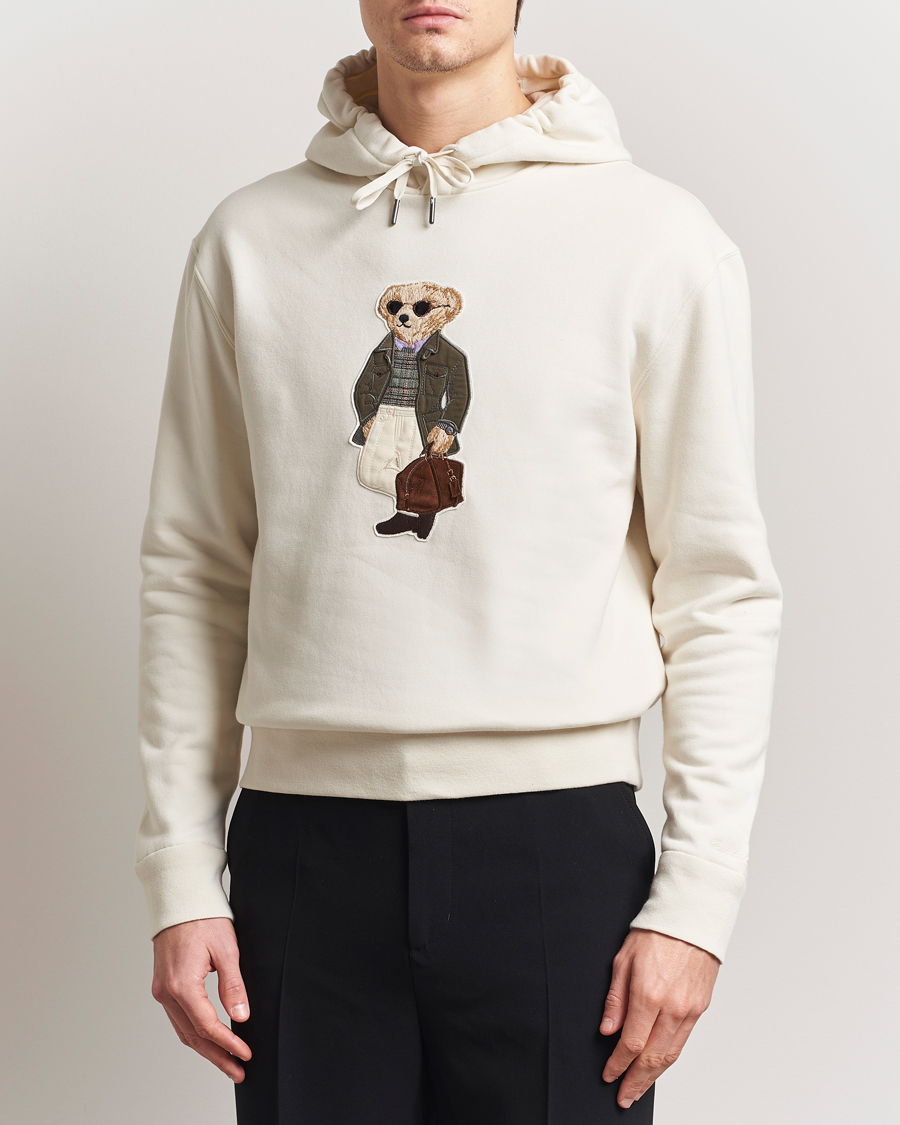 Herren | Pullover | Ralph Lauren Purple Label | Luxury Fleece Bear Hoodie Cream