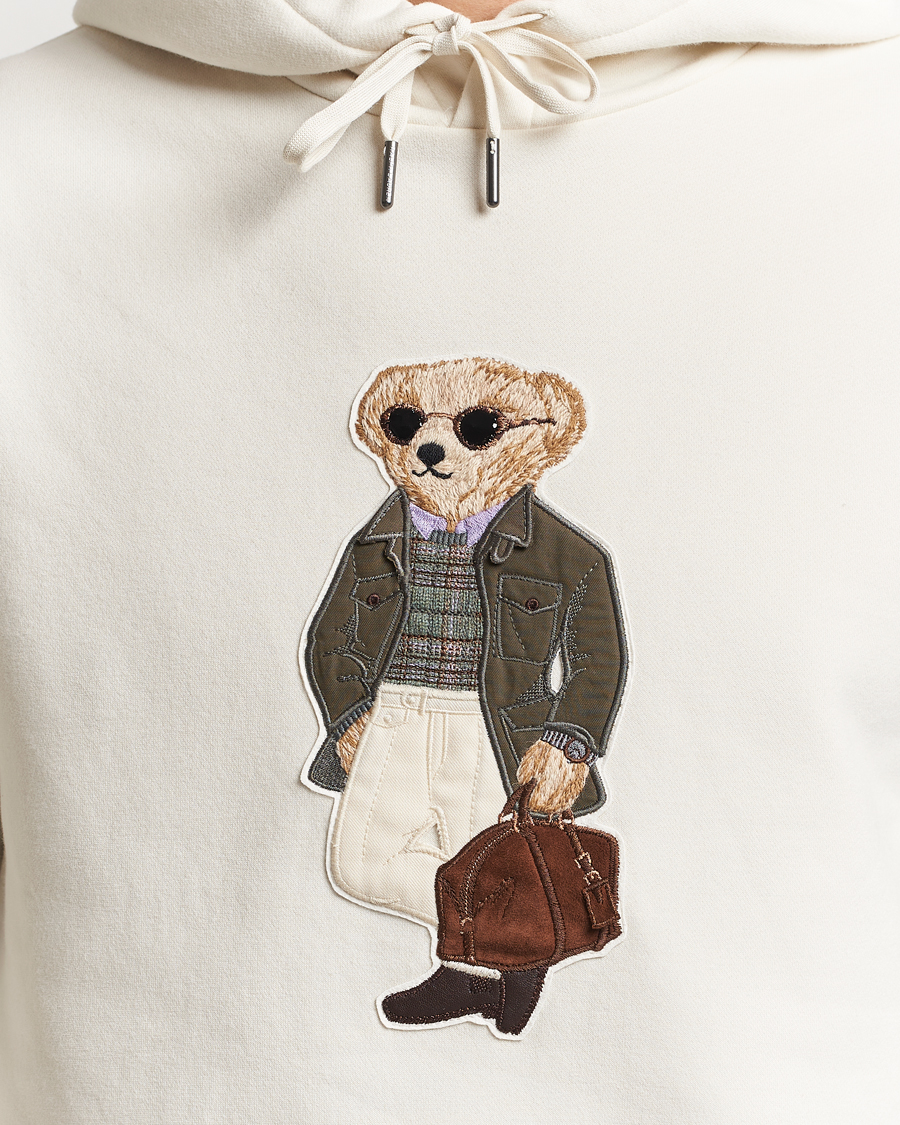 Herren | Pullover | Ralph Lauren Purple Label | Luxury Fleece Bear Hoodie Cream