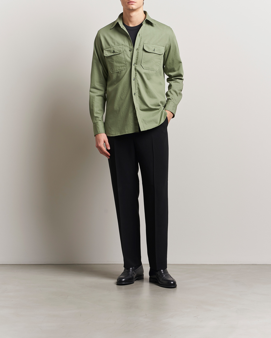 Herren | Hemden | Ralph Lauren Purple Label | Chino Twill Overshirt Dark Ivy