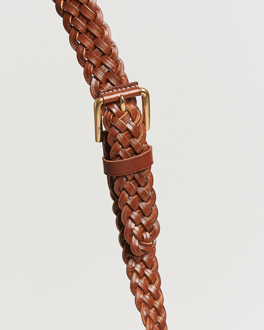 Herren | Ralph Lauren Purple Label Braided Belt Brown Calf | Ralph Lauren Purple Label | Braided Belt Brown Calf