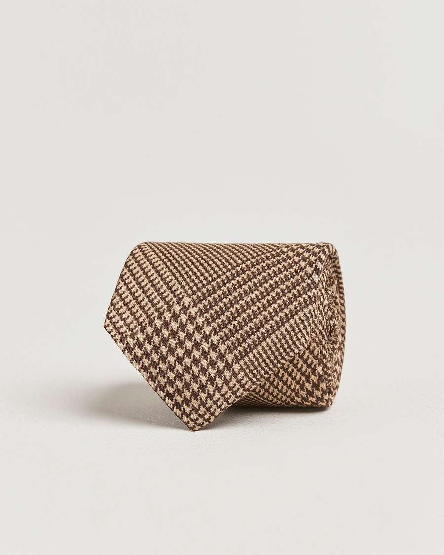 Herren | Ralph Lauren Purple Label Glenplaid Silk Tie Cream | Ralph Lauren Purple Label | Glenplaid Silk Tie Cream