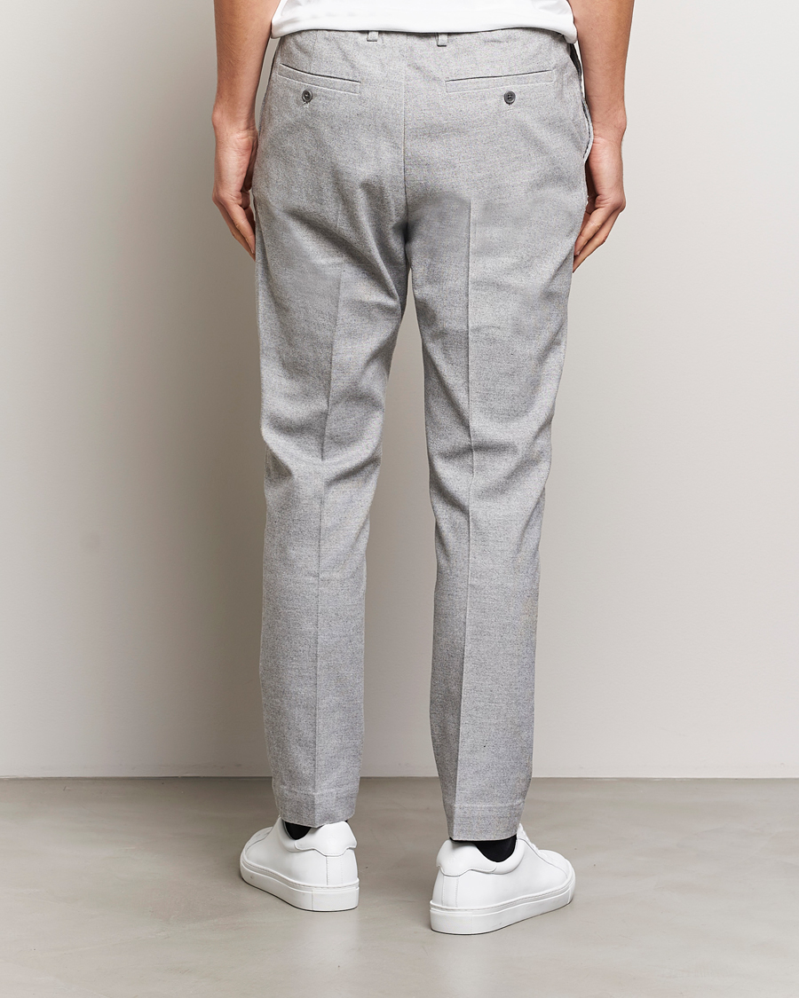 Herren | Hosen | NN07 | Billie Brushed Drawstring Trousers Light Grey Melange