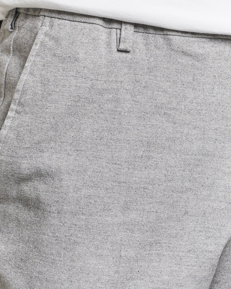 Herren | Hosen | NN07 | Billie Brushed Drawstring Trousers Light Grey Melange