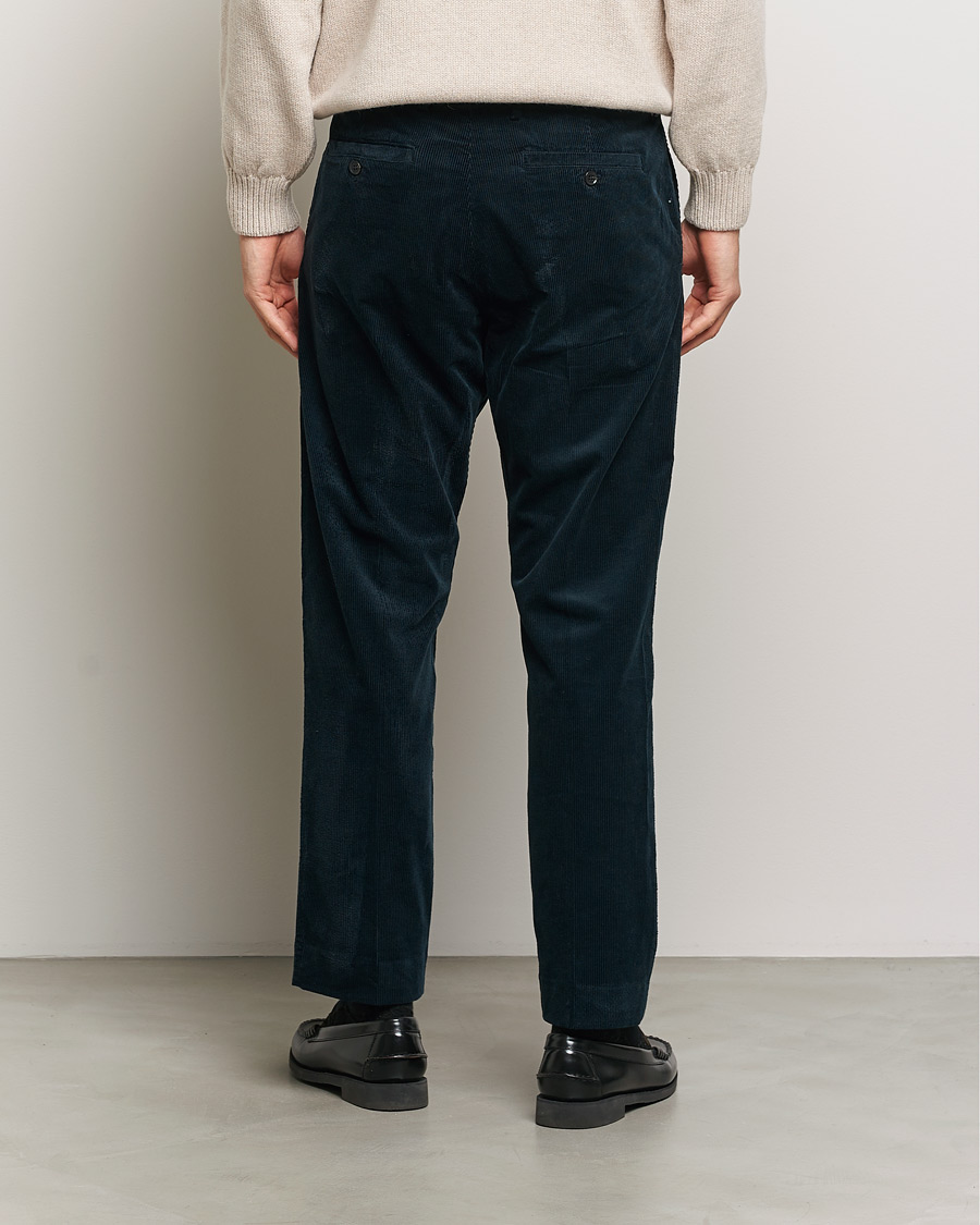 Herren | Hosen | NN07 | Bill Pleated Corduroy Pants Navy Blue