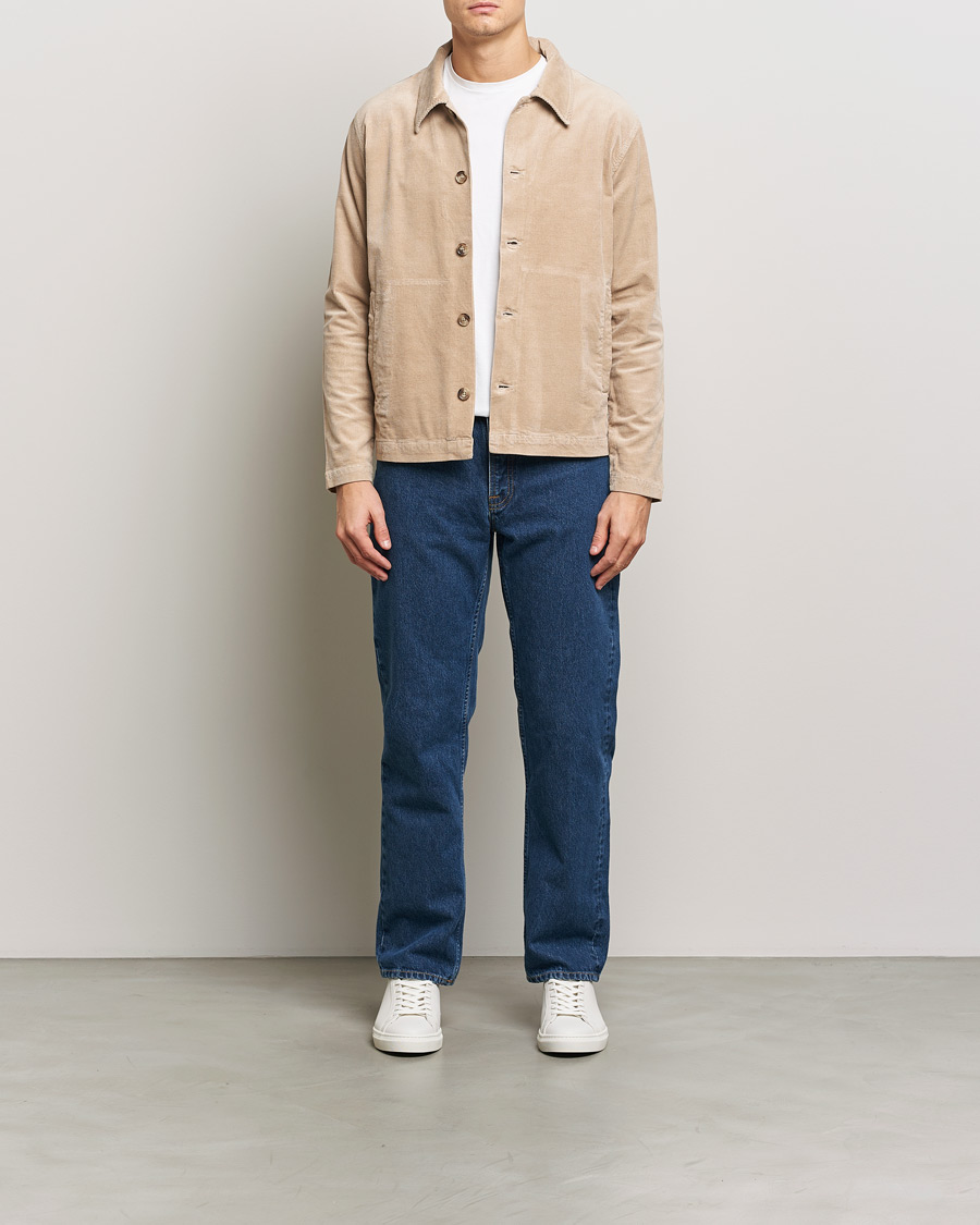 Herren | Hemden | NN07 | Zander Corduroy Overshirt White Peppar