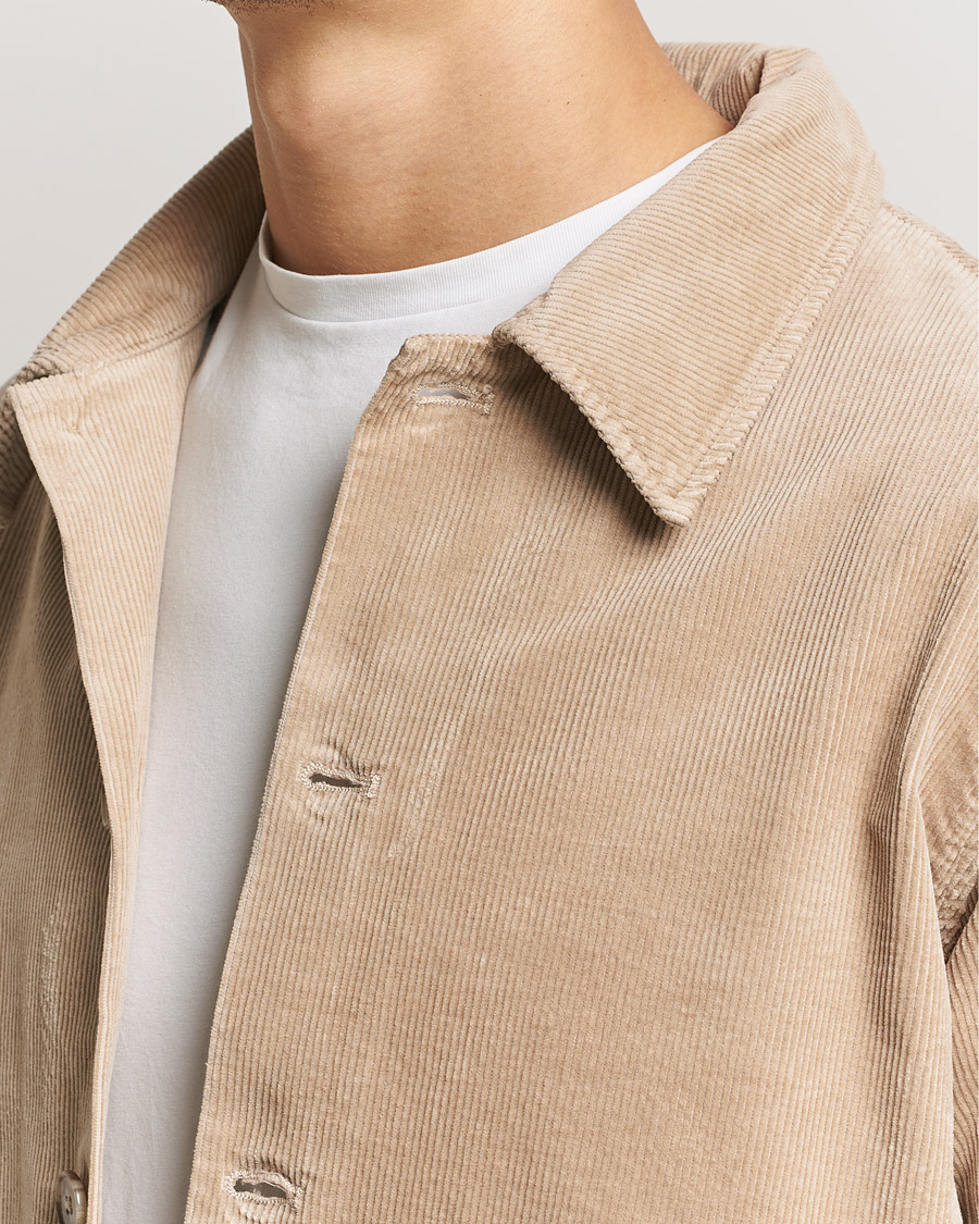Herren | Hemden | NN07 | Zander Corduroy Overshirt White Peppar