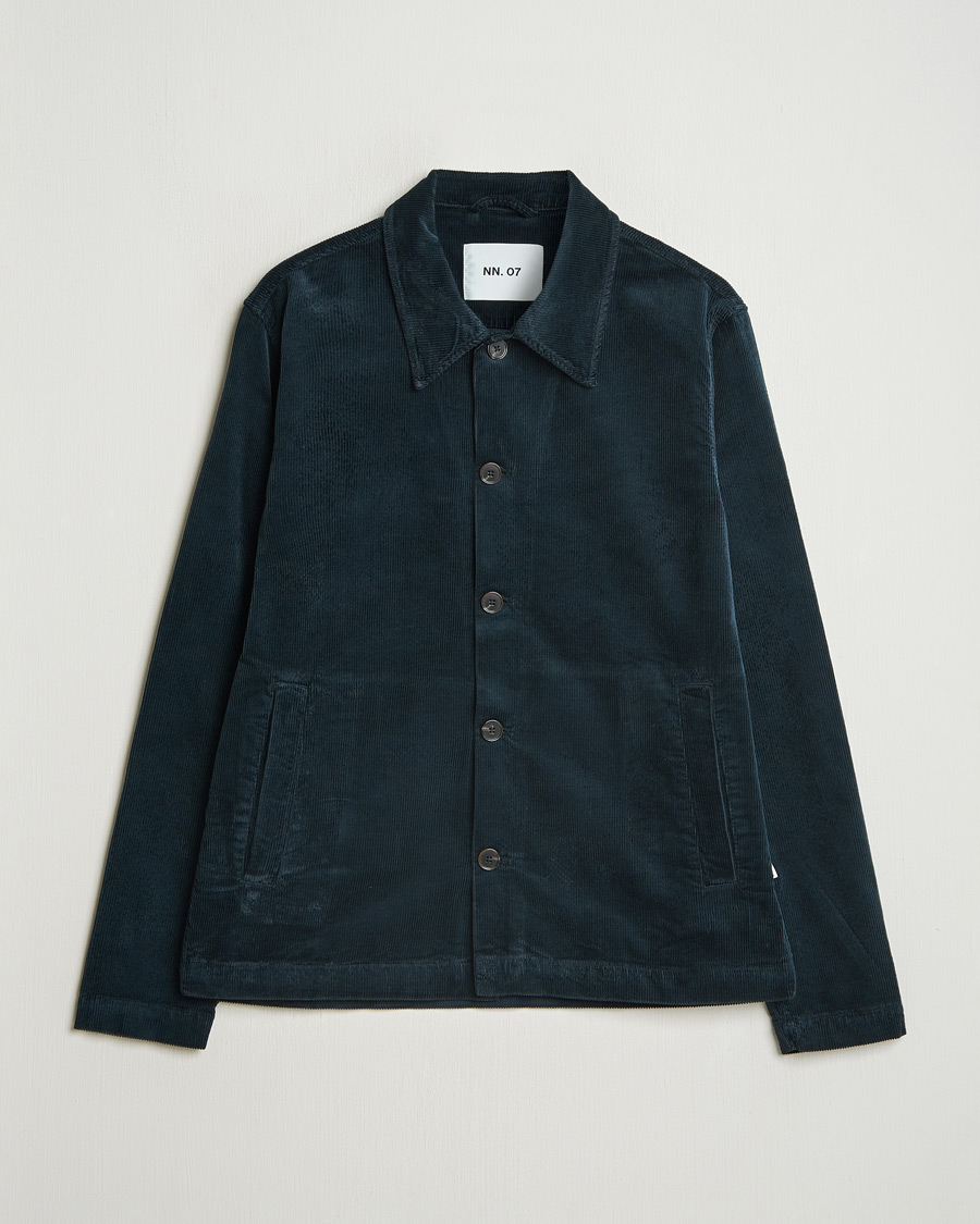 Herren | Hemden | NN07 | Zander Corduroy Overshirt Navy Blue