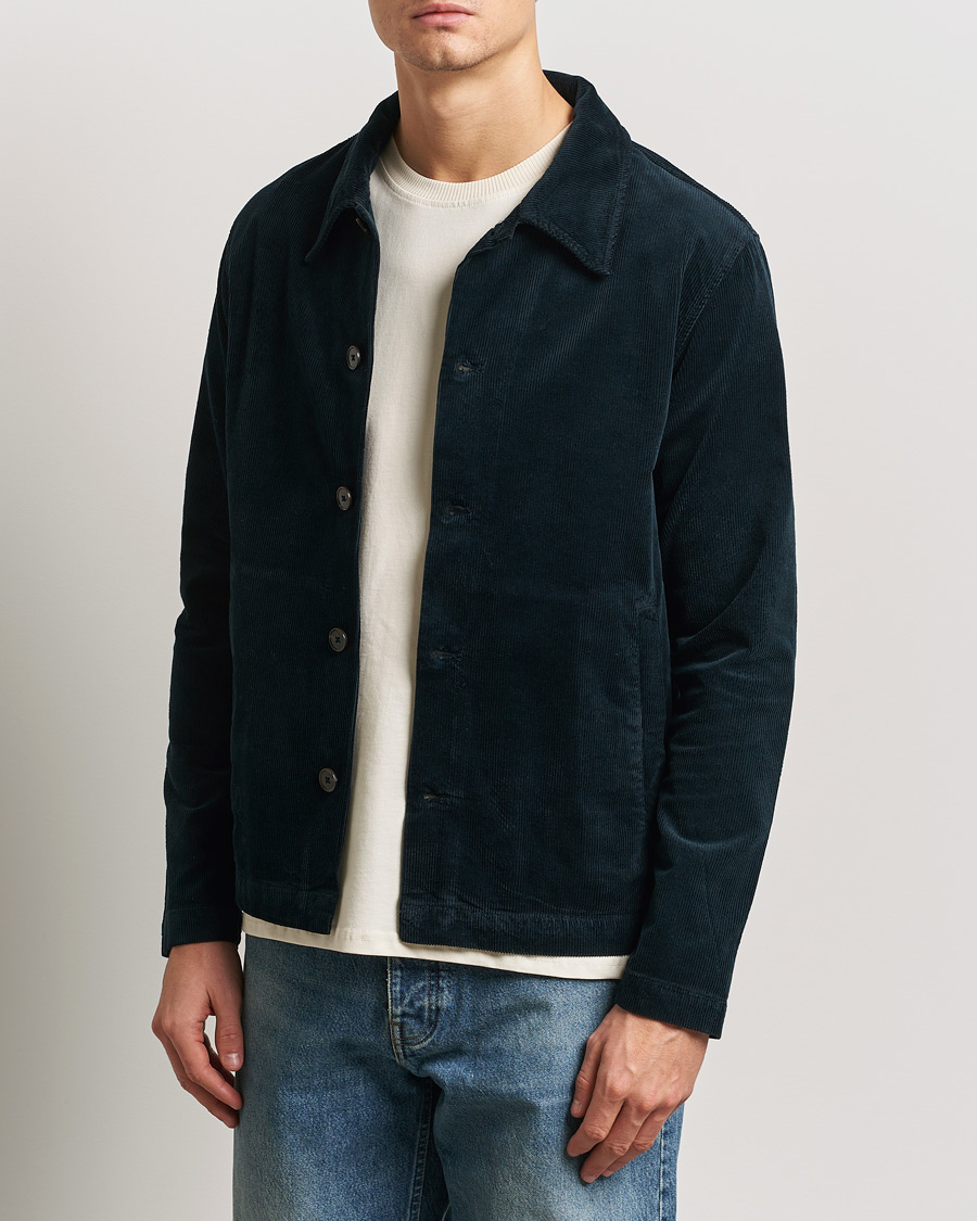 Herren | Hemden | NN07 | Zander Corduroy Overshirt Navy Blue